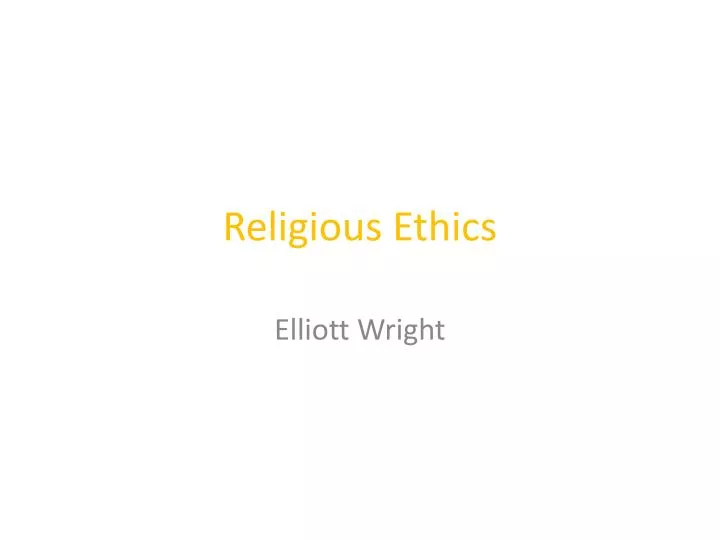 religious ethics
