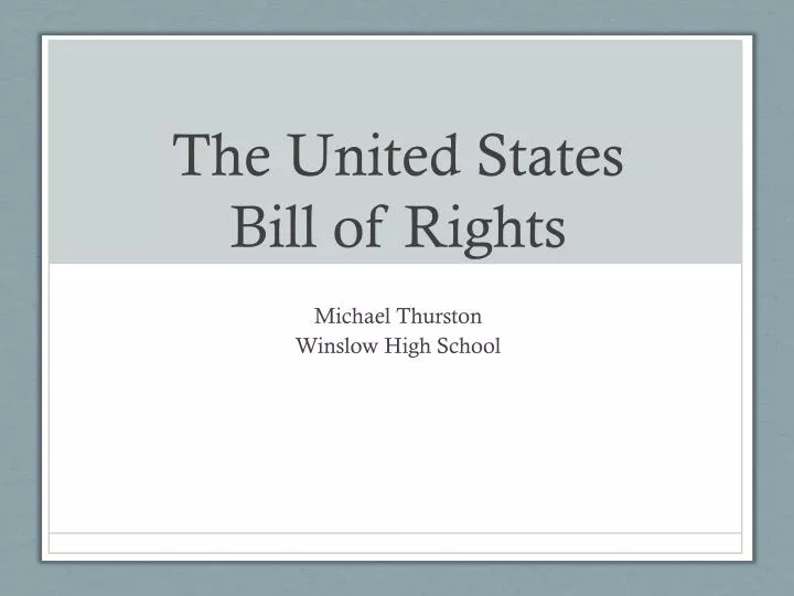 the united states bill of rights