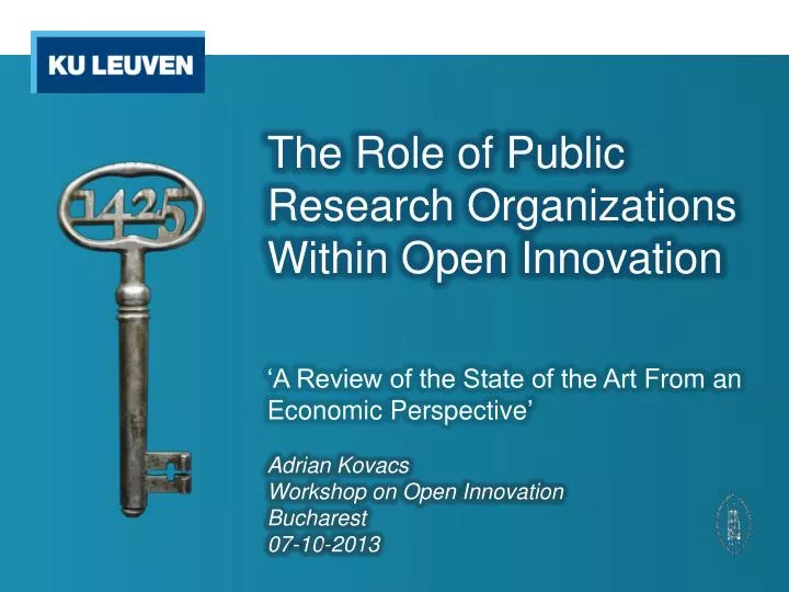 the role of public research organizations within open innovation