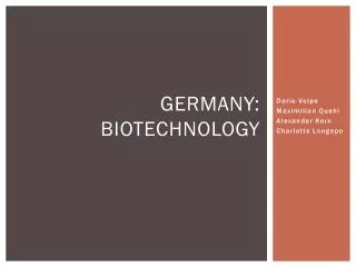 Germany: Biotechnology