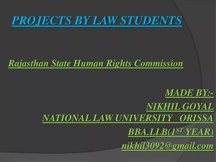 projects by law students