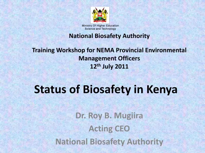 status of biosafety in kenya