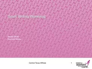 Grant Writing Workshop