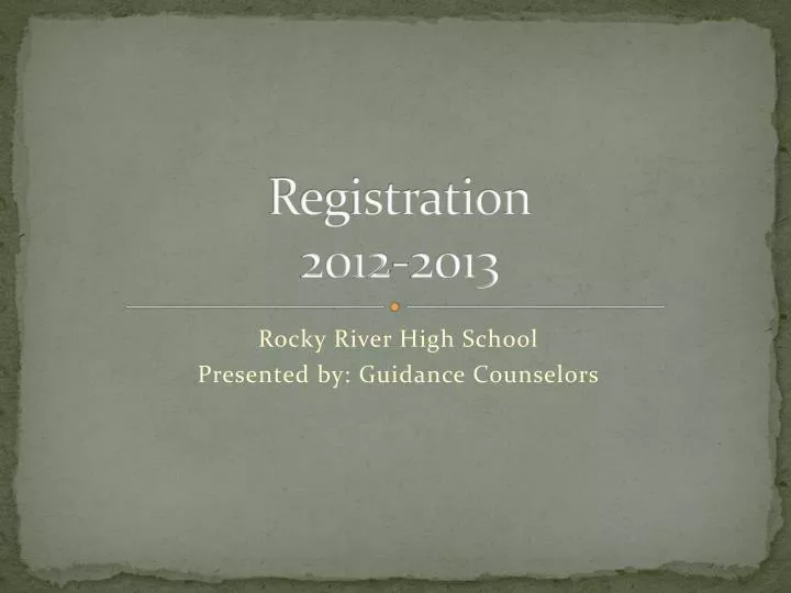 registration 2012 2013