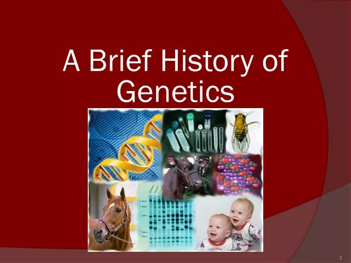 a brief history of genetics