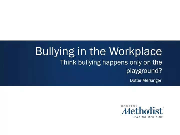 bullying in the workplace