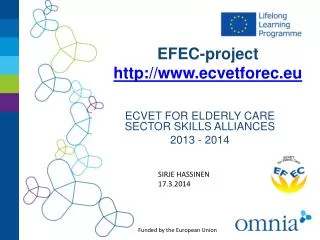 EFEC-project http://www.ecvetforec.eu