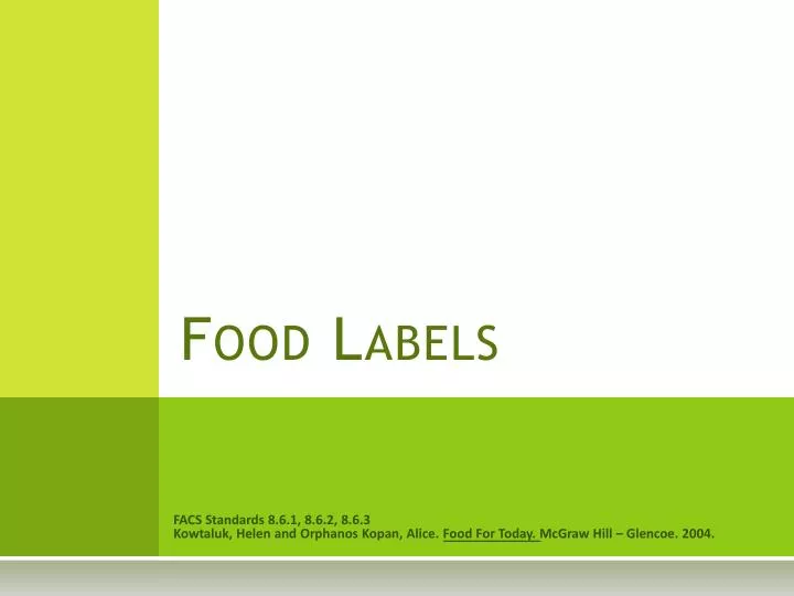 food labels