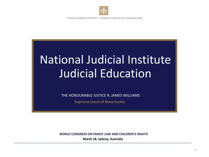 national judicial institute judicial education