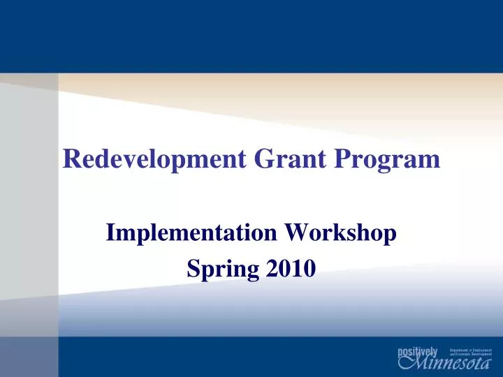 redevelopment grant program