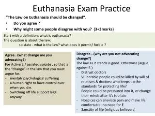 Euthanasia Exam Practice