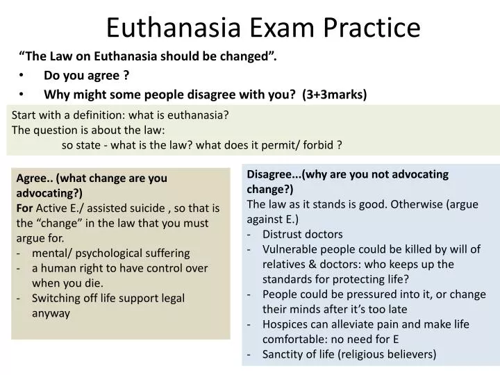 euthanasia exam practice