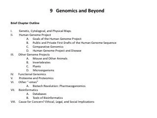 9 Genomics and Beyond