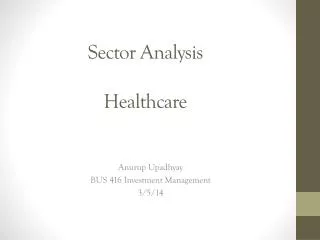 Sector Analysis Healthcare