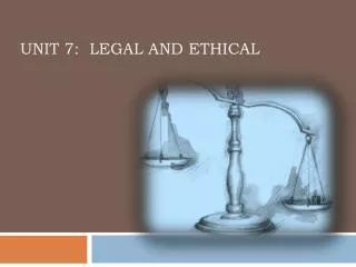 UNIT 7: LEGAL AND ETHICAL