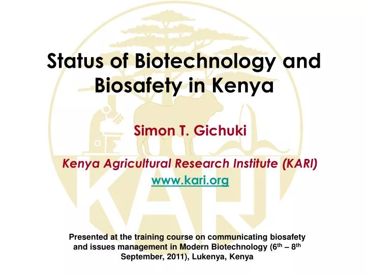 status of biotechnology and biosafety in kenya