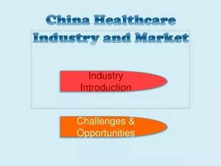 China Healthcare Industry and Market