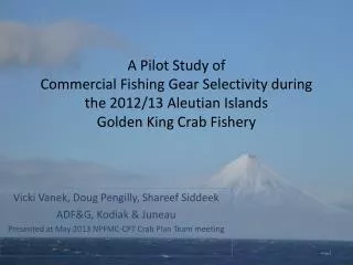 A Pilot Study of Commercial Fishing Gear Selectivity during the 2012/13 Aleutian Islands Golden King Crab Fisher