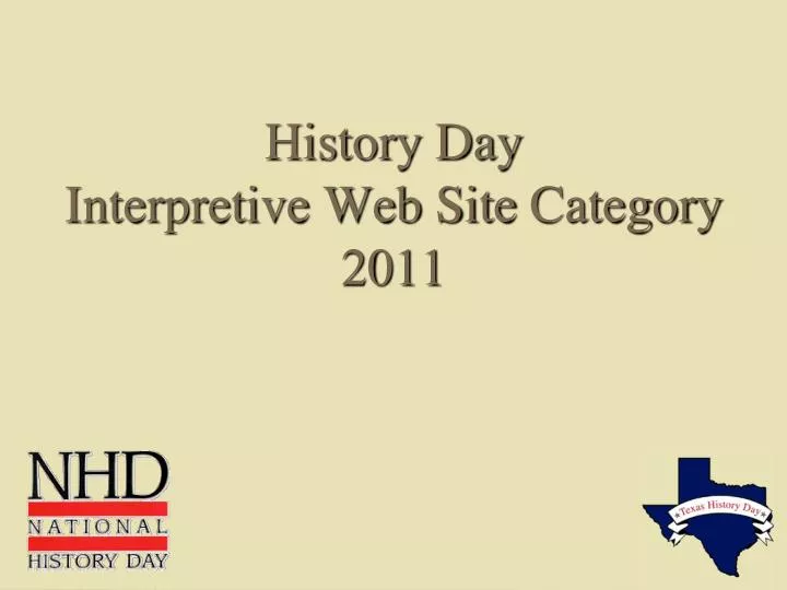 history day interpretive web site category 2011