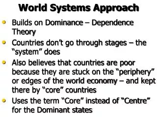 World Systems Approach