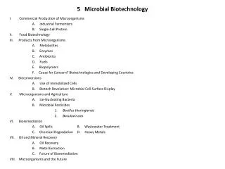 5 Microbial Biotechnology