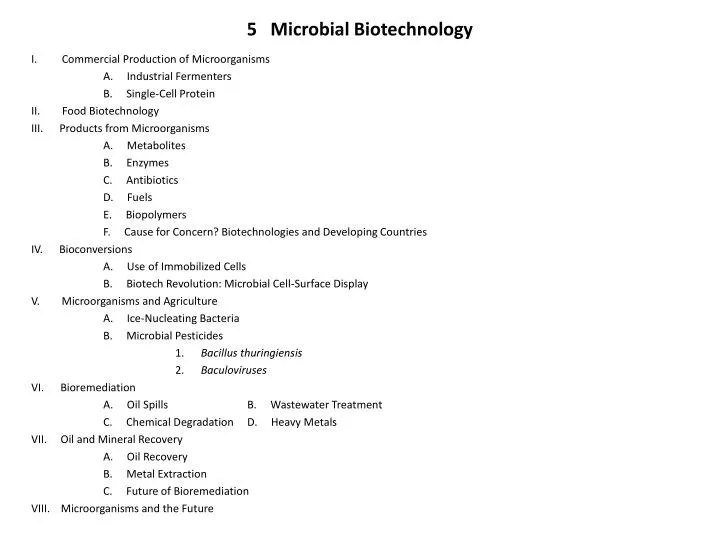 5 microbial biotechnology