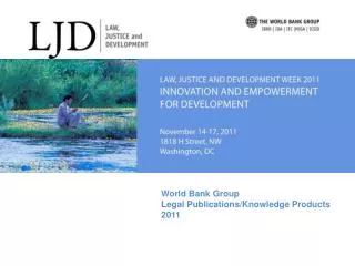 World Bank Group Legal Publications/Knowledge Products 2011