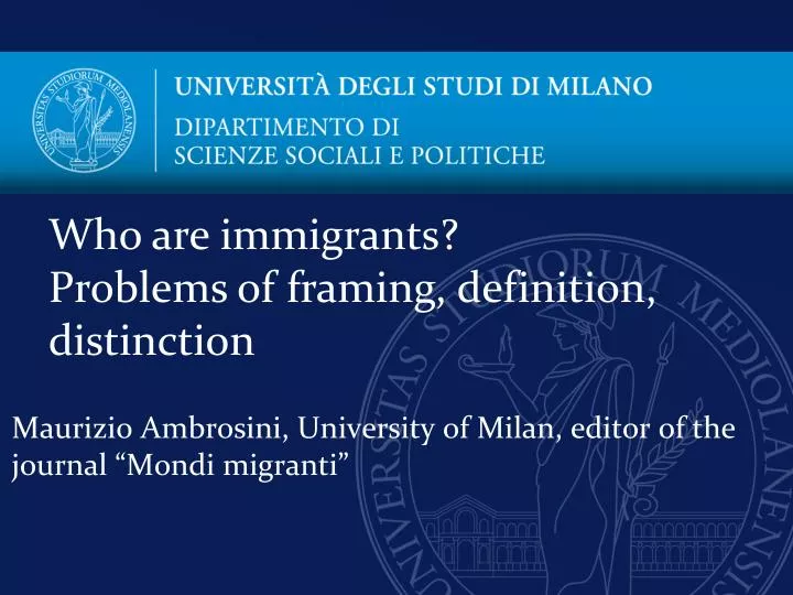 maurizio ambrosini university of milan editor of the journal mondi migranti