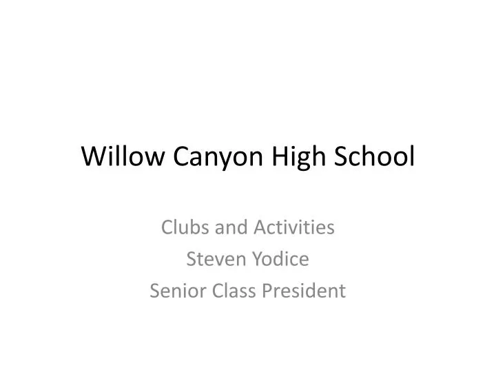 willow canyon high school