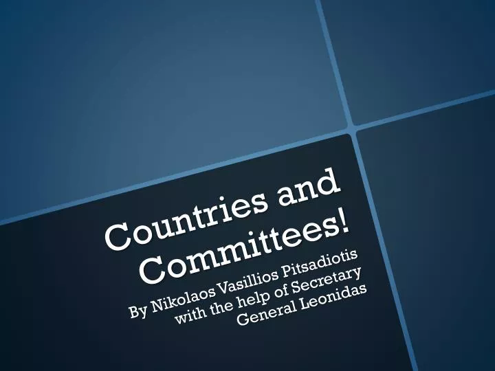 countries and committees