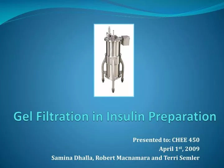 gel filtration in insulin preparation