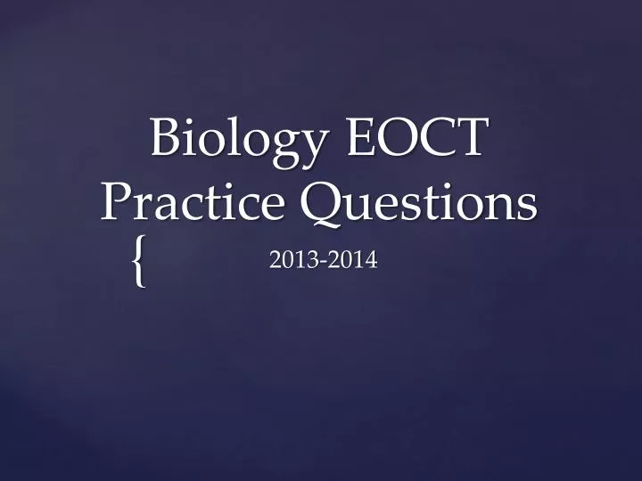 biology eoct practice questions