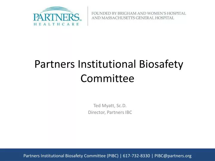 partners institutional biosafety committee