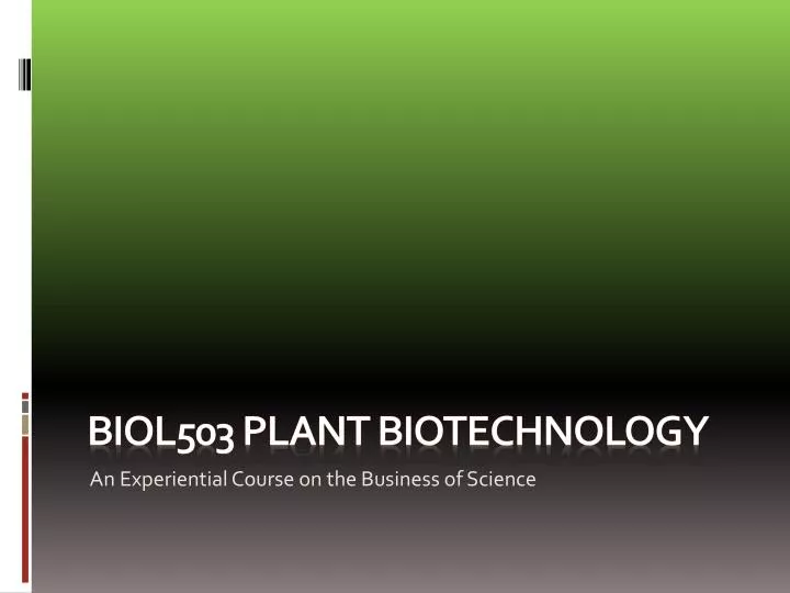 biol503 plant biotechnology