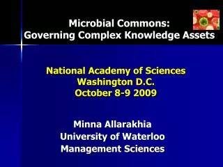 Microbial Commons: Governing Complex Knowledge Assets