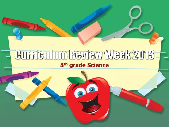 curriculum review week 2013