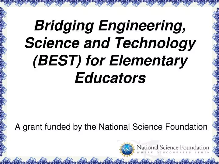 bridging engineering science and technology best for elementary educators