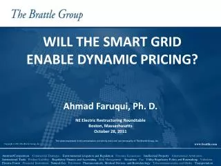 WILL THE SMART GRID ENABLE DYNAMIC PRICING?