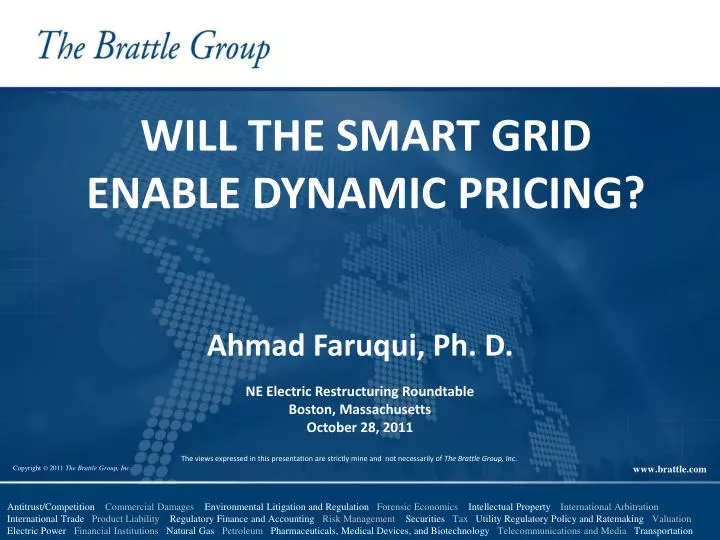 will the smart grid enable dynamic pricing