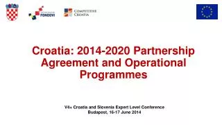 Croatia: 2014-2020 Partnership Agreement and Operational Programmes