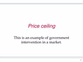 Price ceiling