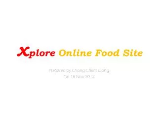 x plore Online Food Site