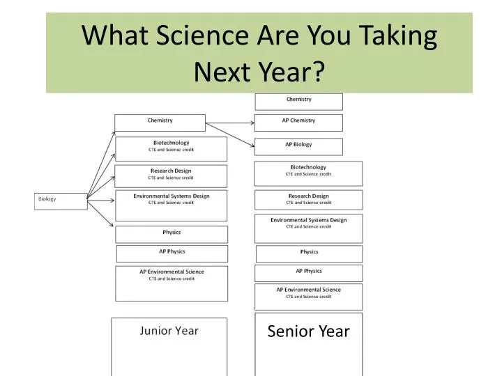 what science are you taking next year