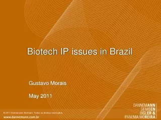 Biotech IP issues in Brazil