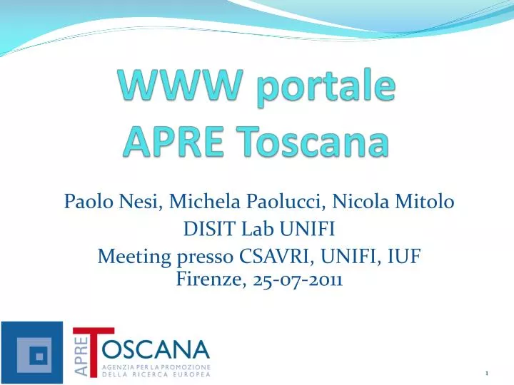 www portale apre toscana