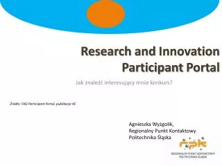 research and innovation participant portal
