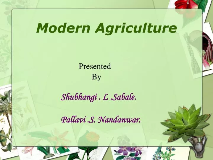 modern agriculture