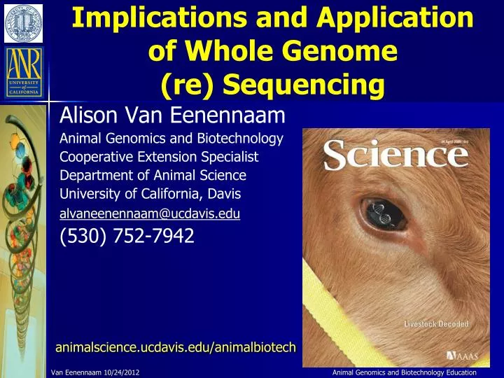 implications and application of whole genome re sequencing