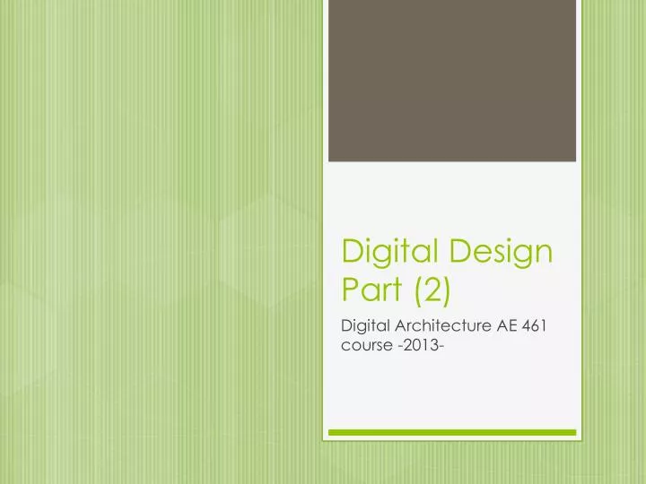 digital design part 2