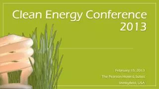 Clean Energy Conference 2013